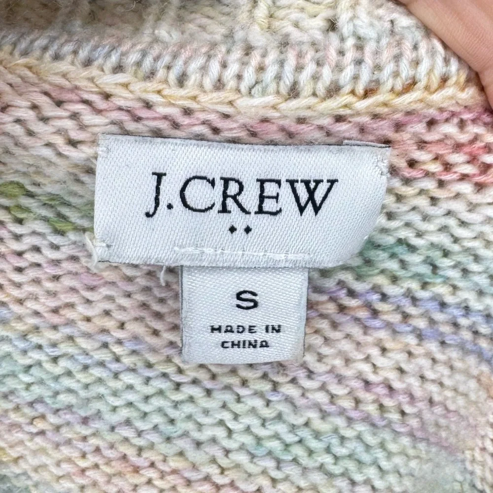 J.Crew Pastel Rainbow Stripe Knit Sweater Size‎ Small